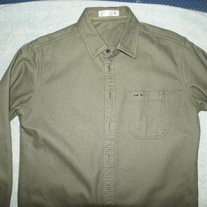 SHIRT Long Sleeve Army Green, lined.*LIKE NEW*